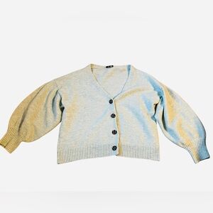 Very J Sky Blue Button-Up Cardigan